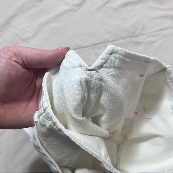 Free People Boho White Belted Mini Jean Skirt Women’s Size 10 - Picture 5 of 12